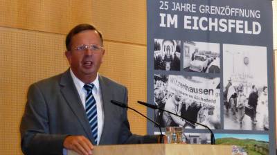 Dr. Werner Henning, Landrat des Kreises Eichsfeld (Thringen) bei seiner Rede vor der Frankfurter Senioren-Union am 2. Oktober 2014 im Haus Am Dom (Bericht siehe unter 